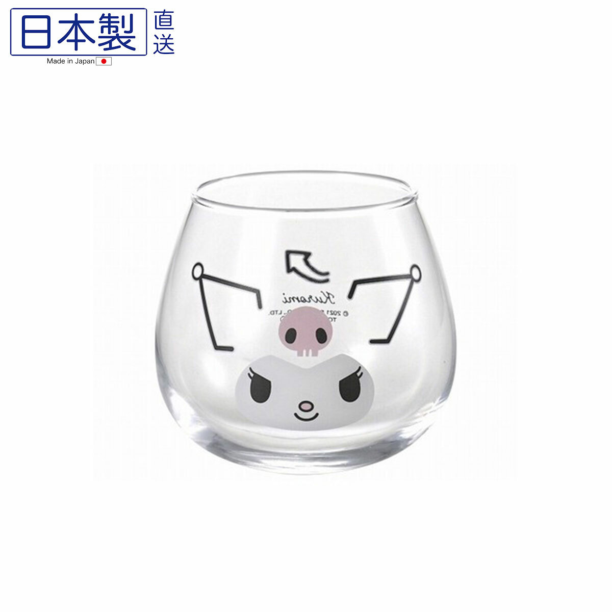 日本KUROMI不倒翁玻璃杯 (日本製)