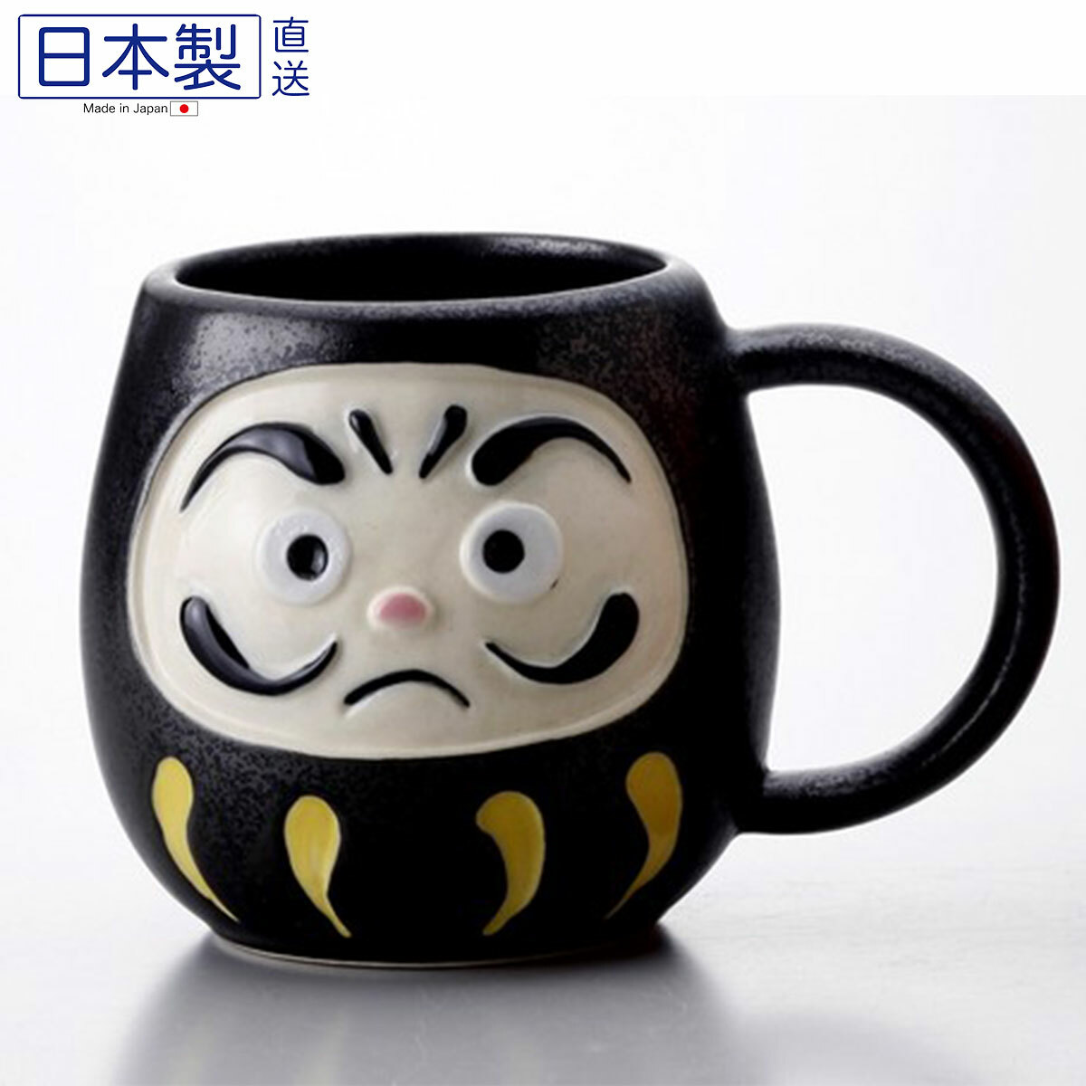 日式傳統達摩瓦杯 (黑色) (日本製)