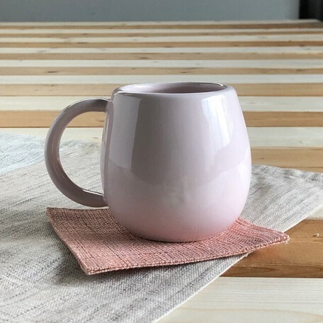 日式美濃燒達摩瓦杯 (粉紅) (日本製)