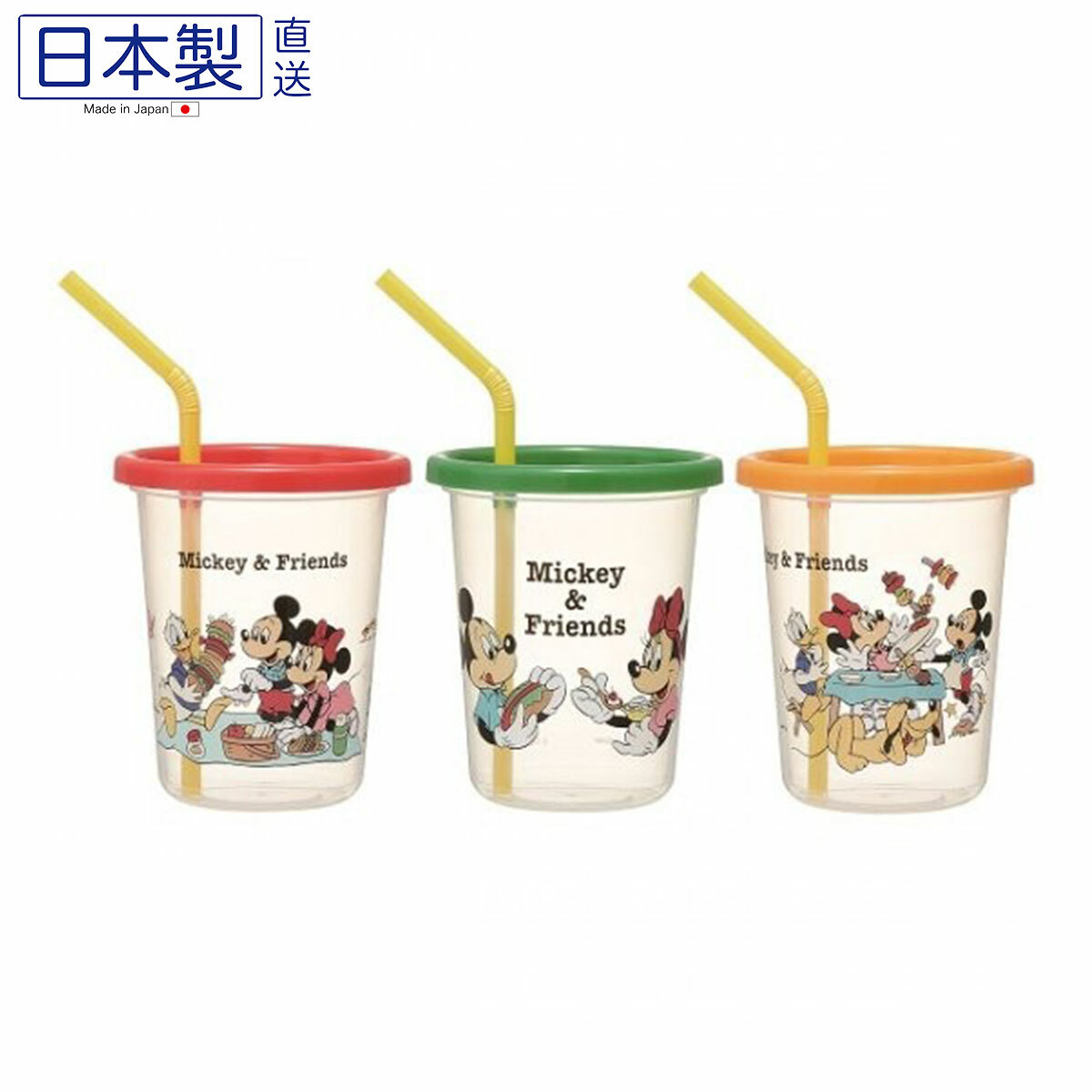 日本DISNEY派對飲管杯 (3枚入) (日本製)