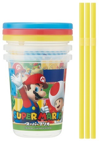 日本Mario派對飲管杯 (3件套) (日本製)