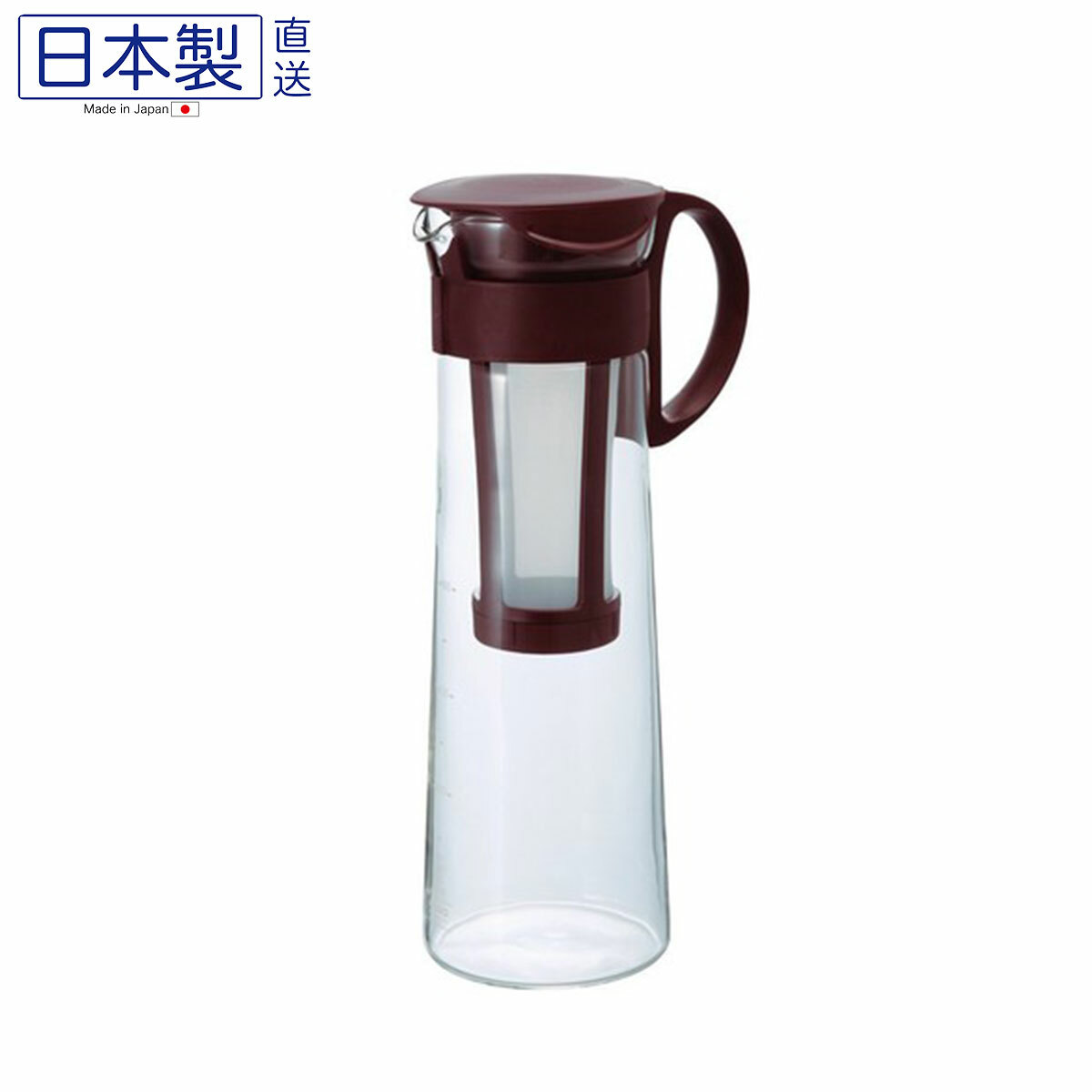 日本HARIO耐熱玻璃咖啡壺 (啡色) 1000ML (日本製)