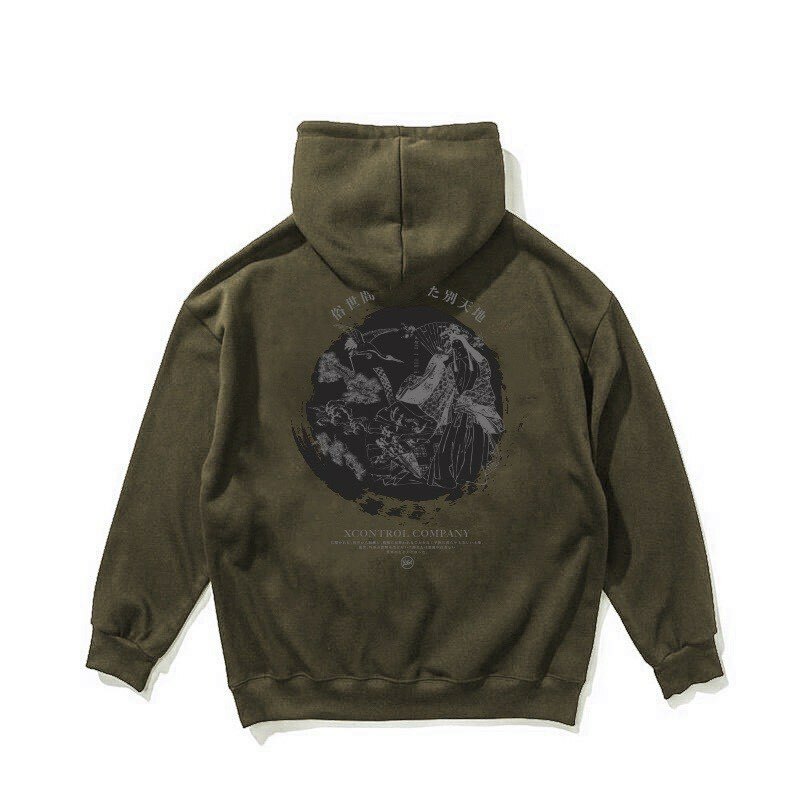 XCTRL 世外桃源帽T-軍綠