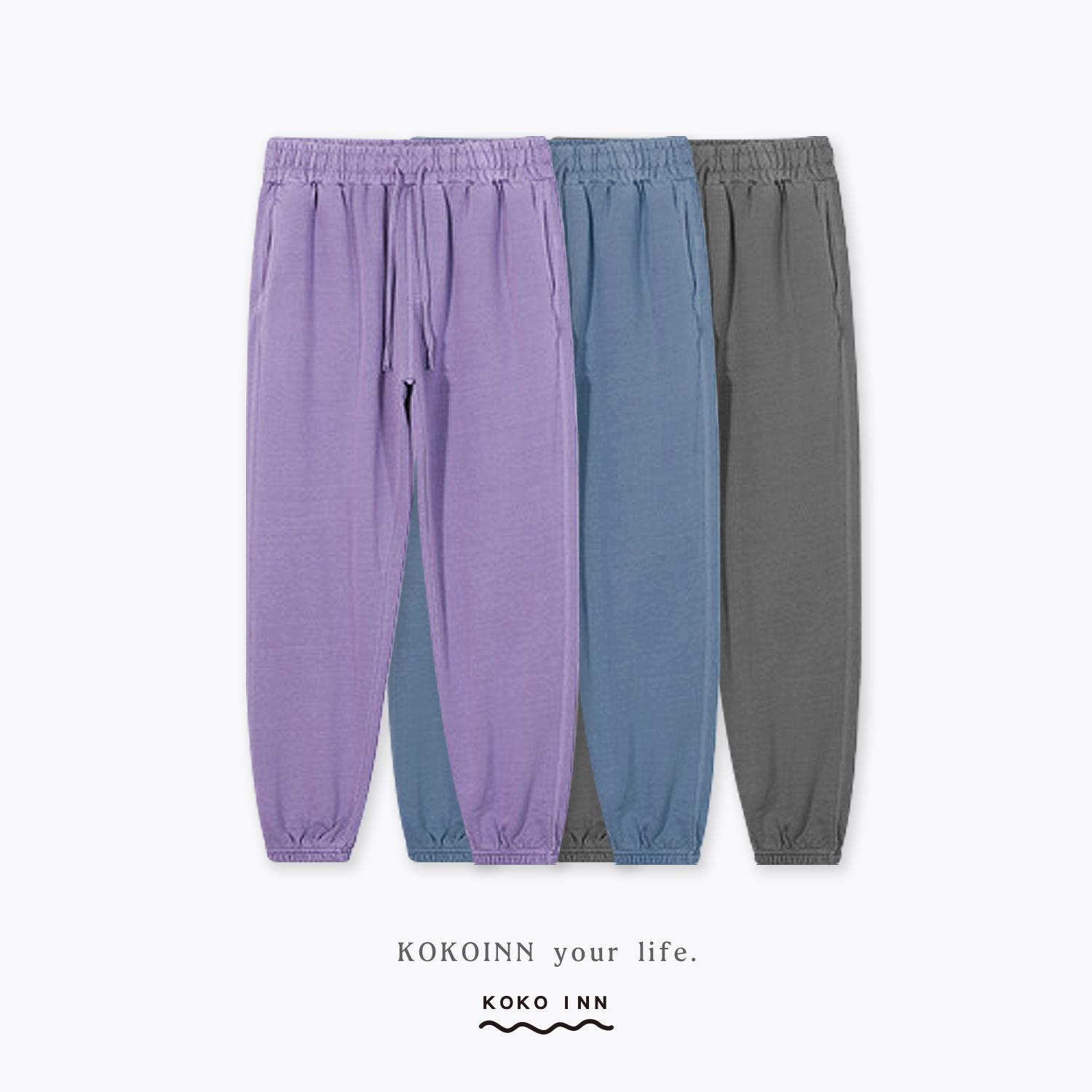 KOKOINN 水洗復古棉長褲