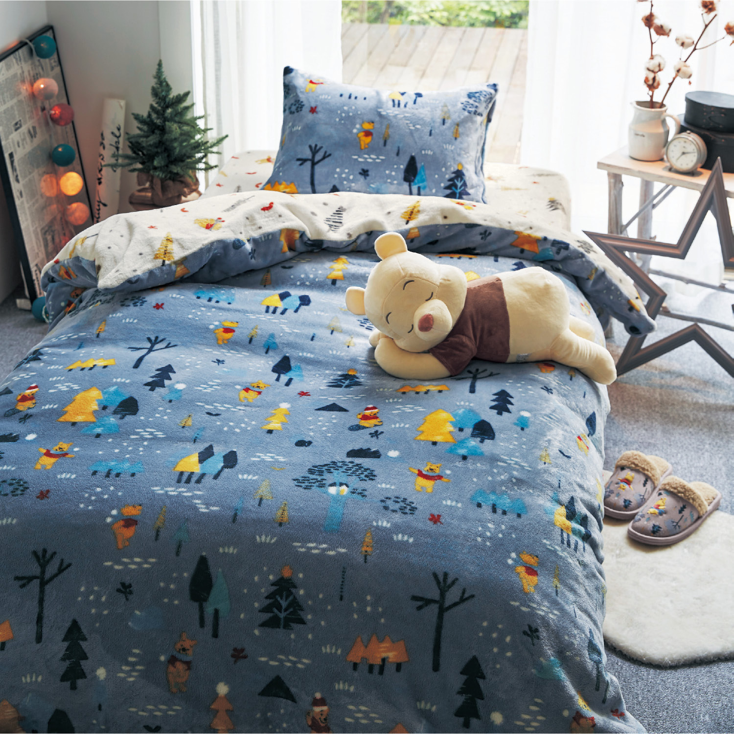 【現貨】日本小熊維尼超細纖維冬季被單