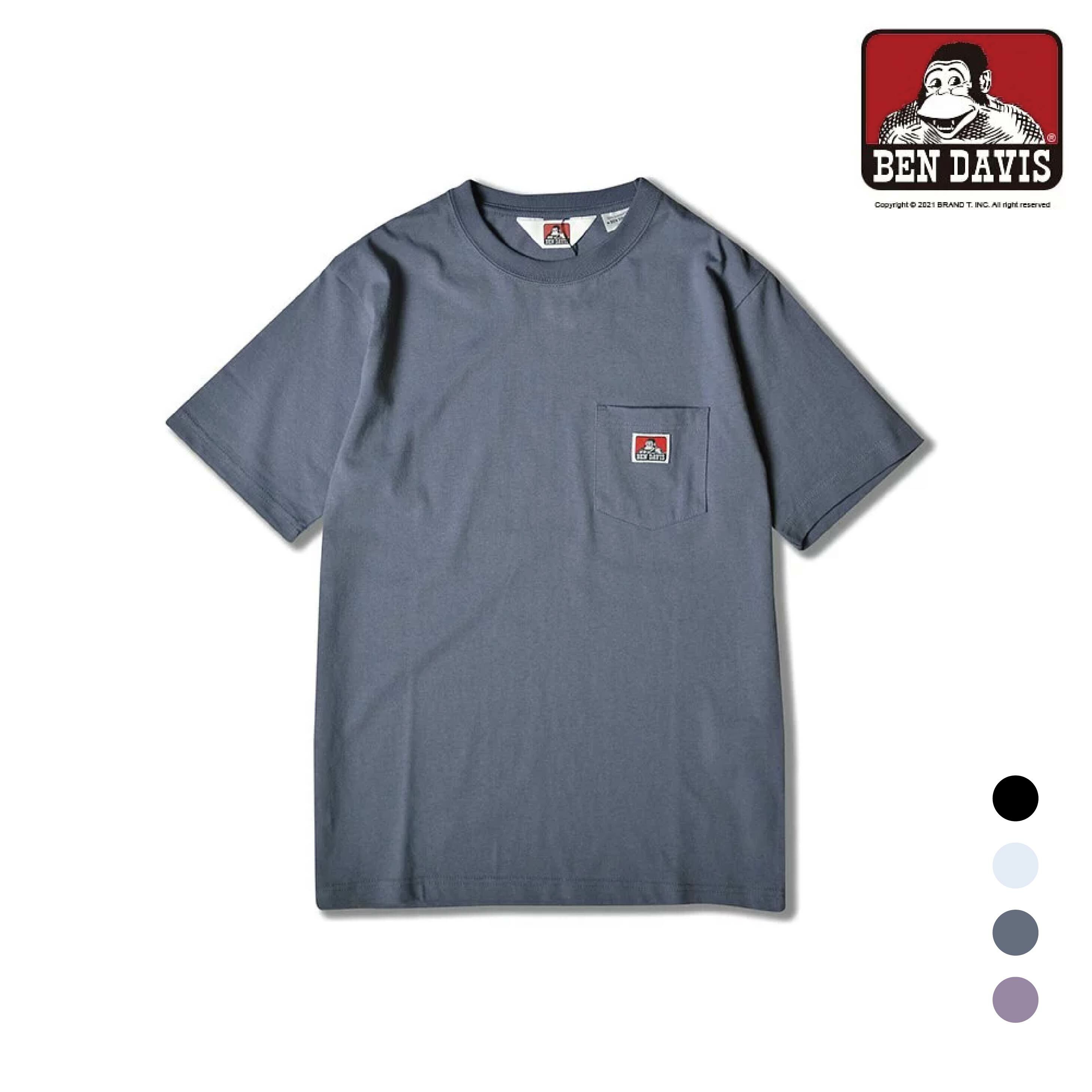 【 BEN DAVIS | 素色口袋短TEE - 4色 】