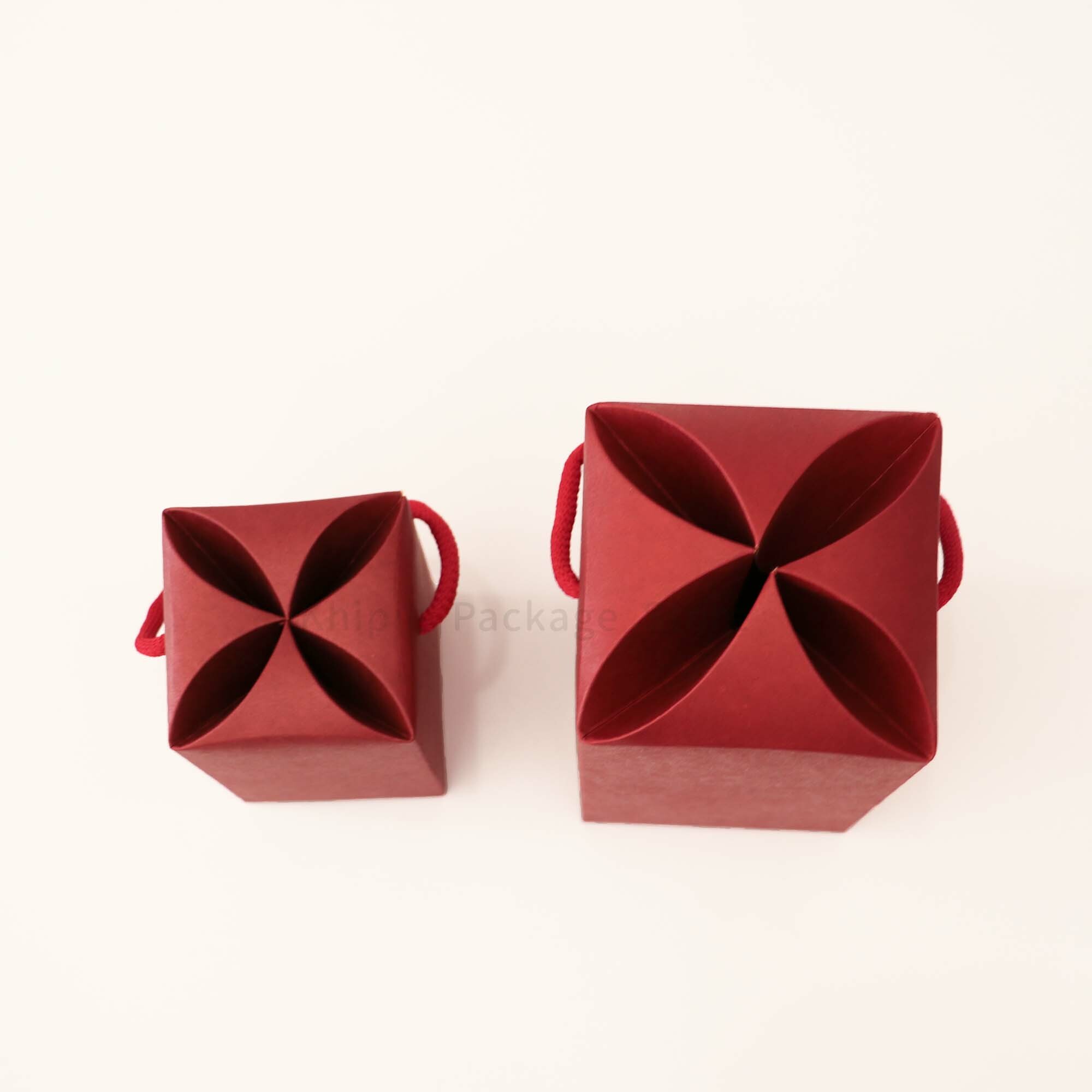 花苞提盒｜酒紅牛皮