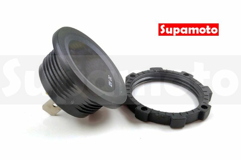 -Supamoto- 全彩 防水 電壓表 電壓錶 直流 圓形 電壓 12V DC 數位 警示 彩色 LED