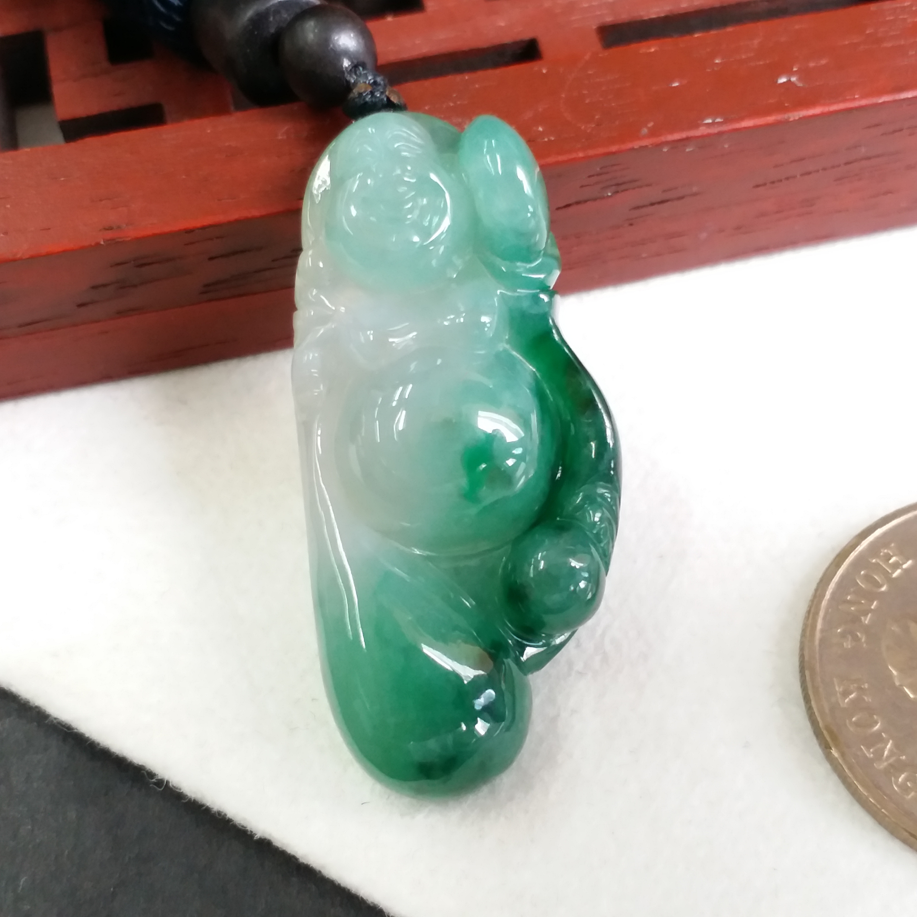 飄綠消遙佛, 天然翡翠A玉, 緬甸玉, Jade, Jadeite