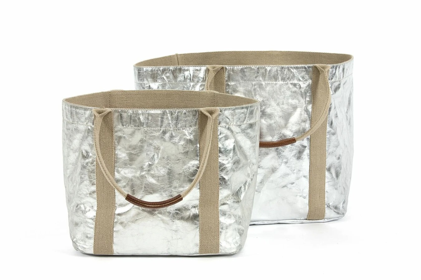 UASHMAMA | GIULIA 超巨大手提購物托特包（銀、錫灰、藍、白金）