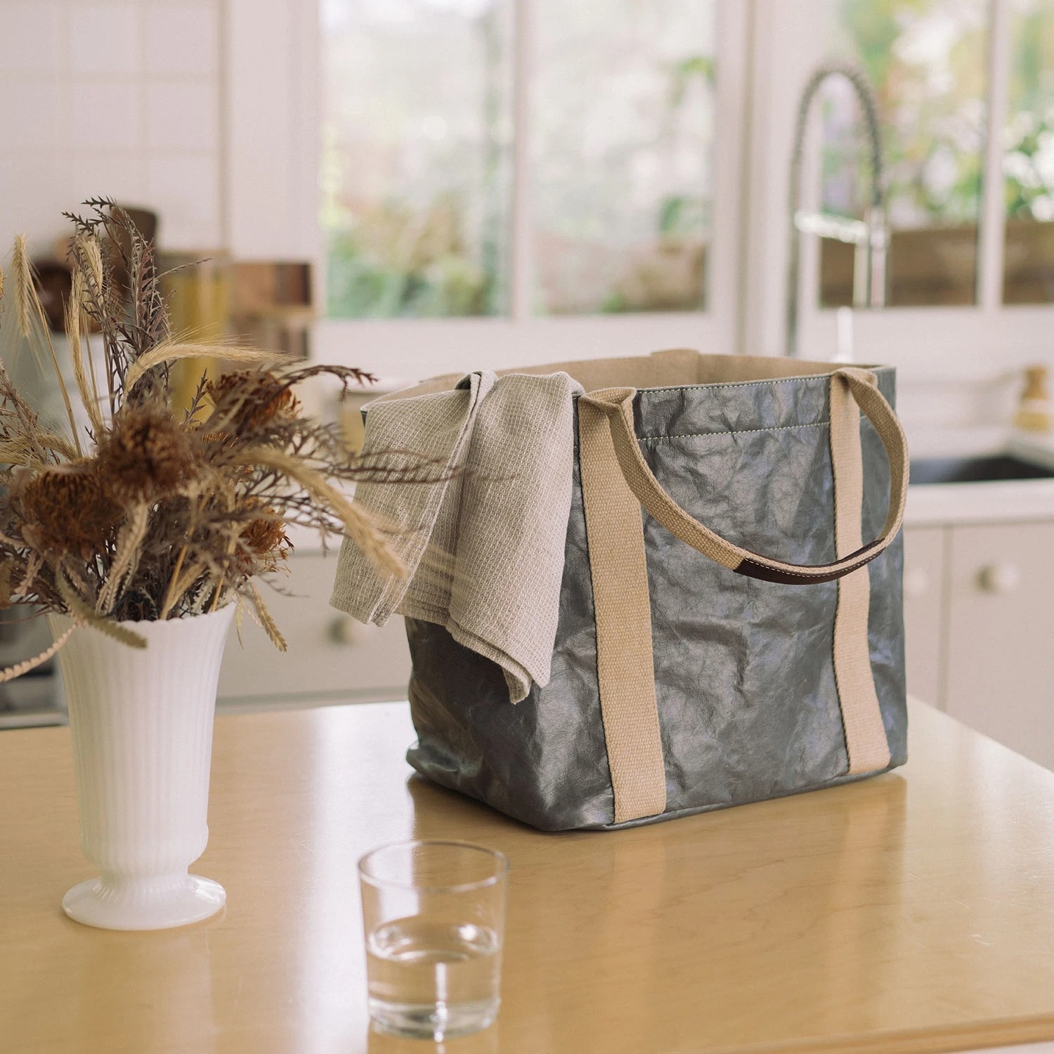 UASHMAMA | GIULIA 超巨大手提購物托特包（銀、錫灰、藍、白金）