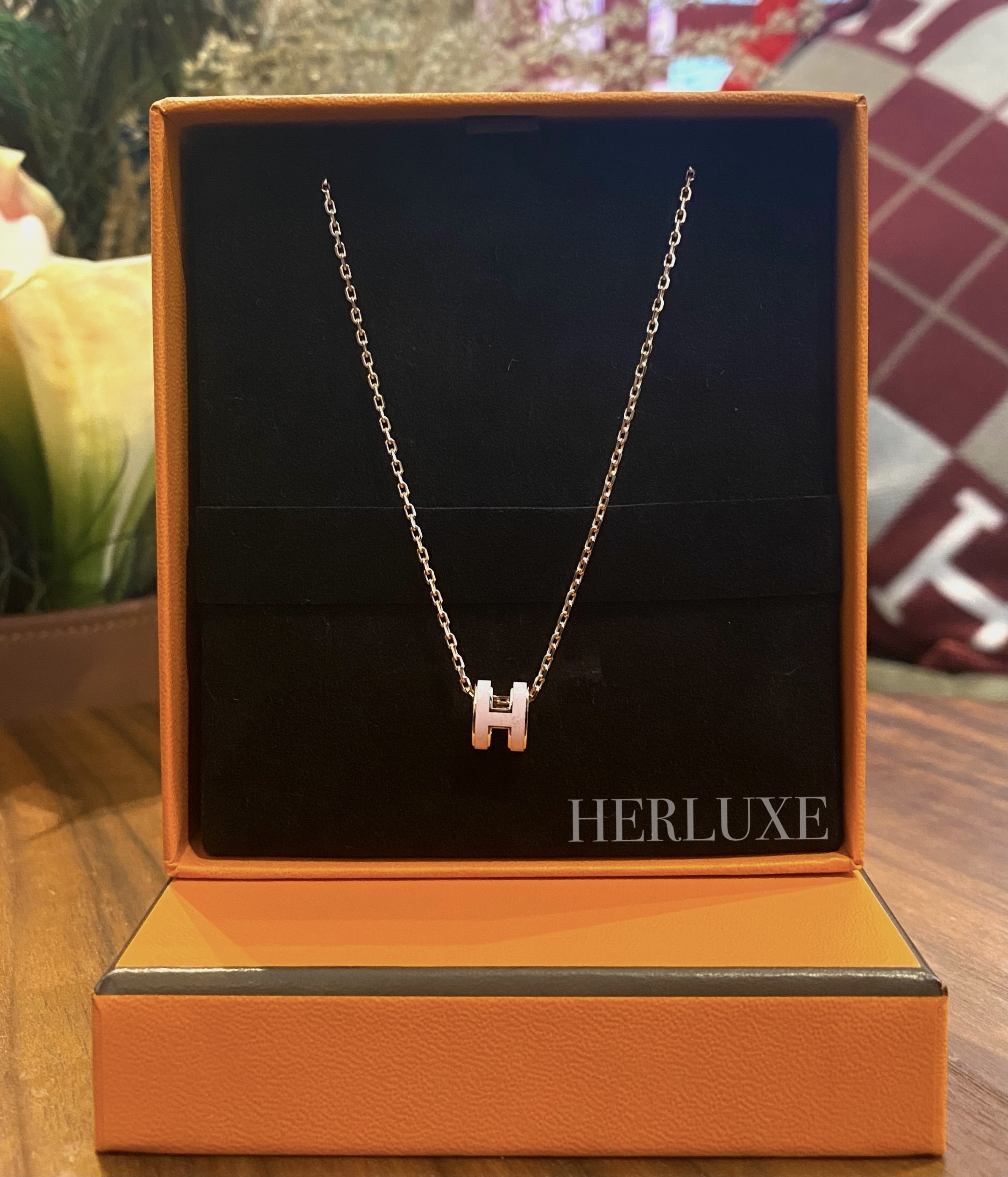 Mini pop H necklace 5P pink CD