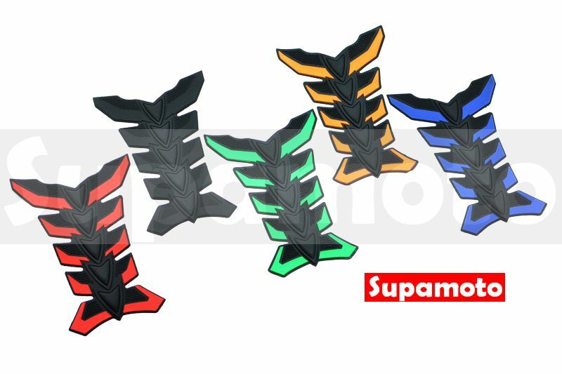-Supamoto- 魚骨貼 D款 橡膠 立體 油箱貼 仿賽 街車 復古 檔車 通用 大重 復古