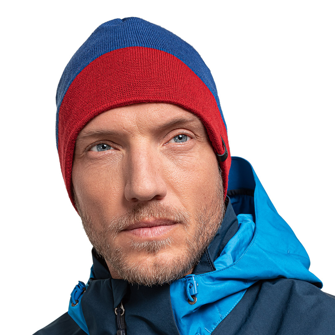 【Schoffel】 男保暖透氣多功能羊毛帽 / 1SL10-23085-藍紅拼