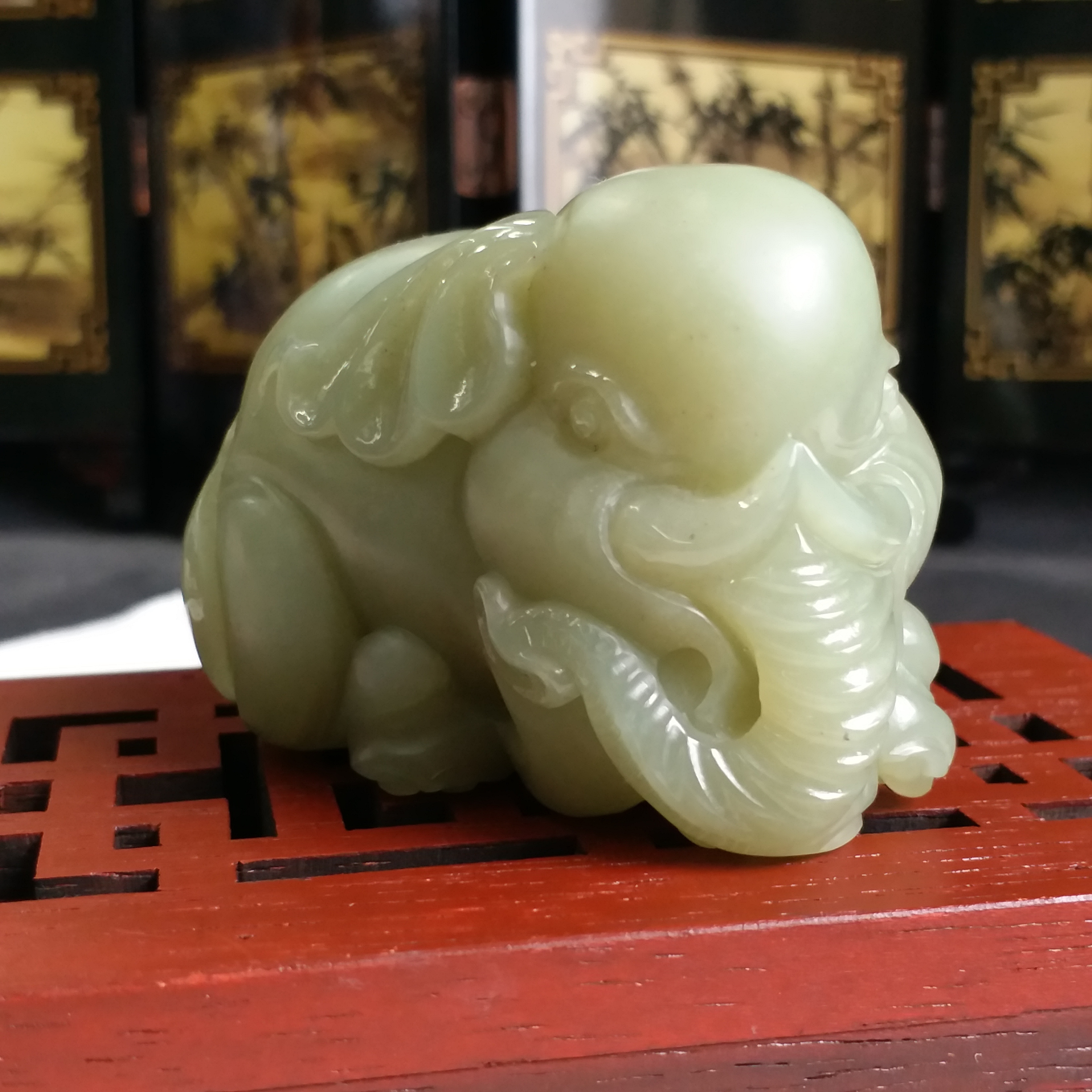 和田玉黃口料吸財太平象, 天然和田玉軟玉