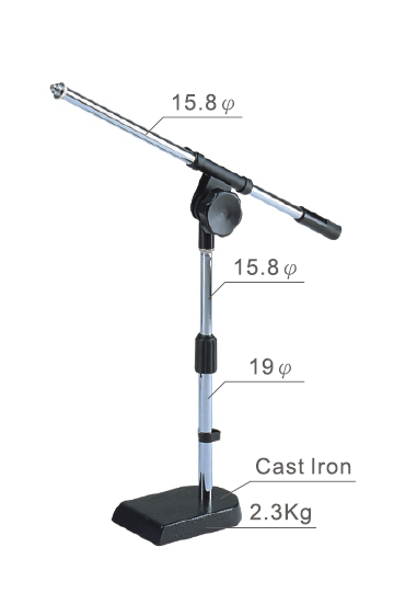 YHY MK-161 桌上型麥克風架 MK161 伸縮直桿+橫桿 Microphone stand 可加購夾頭