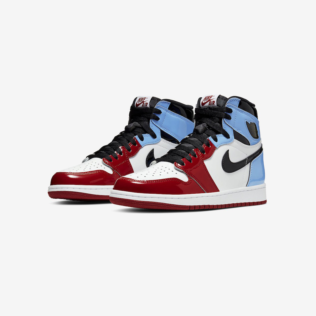 AIR JORDAN 1 RETRO HIGH OG FEARLESS 白藍紅警燈漆皮男鞋-CK5666