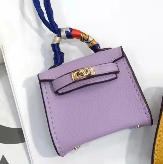 迷尼牛皮凱利包 吊飾 (多色)