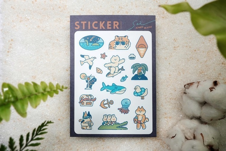 小黃間｜防水貼紙組｜海洋系