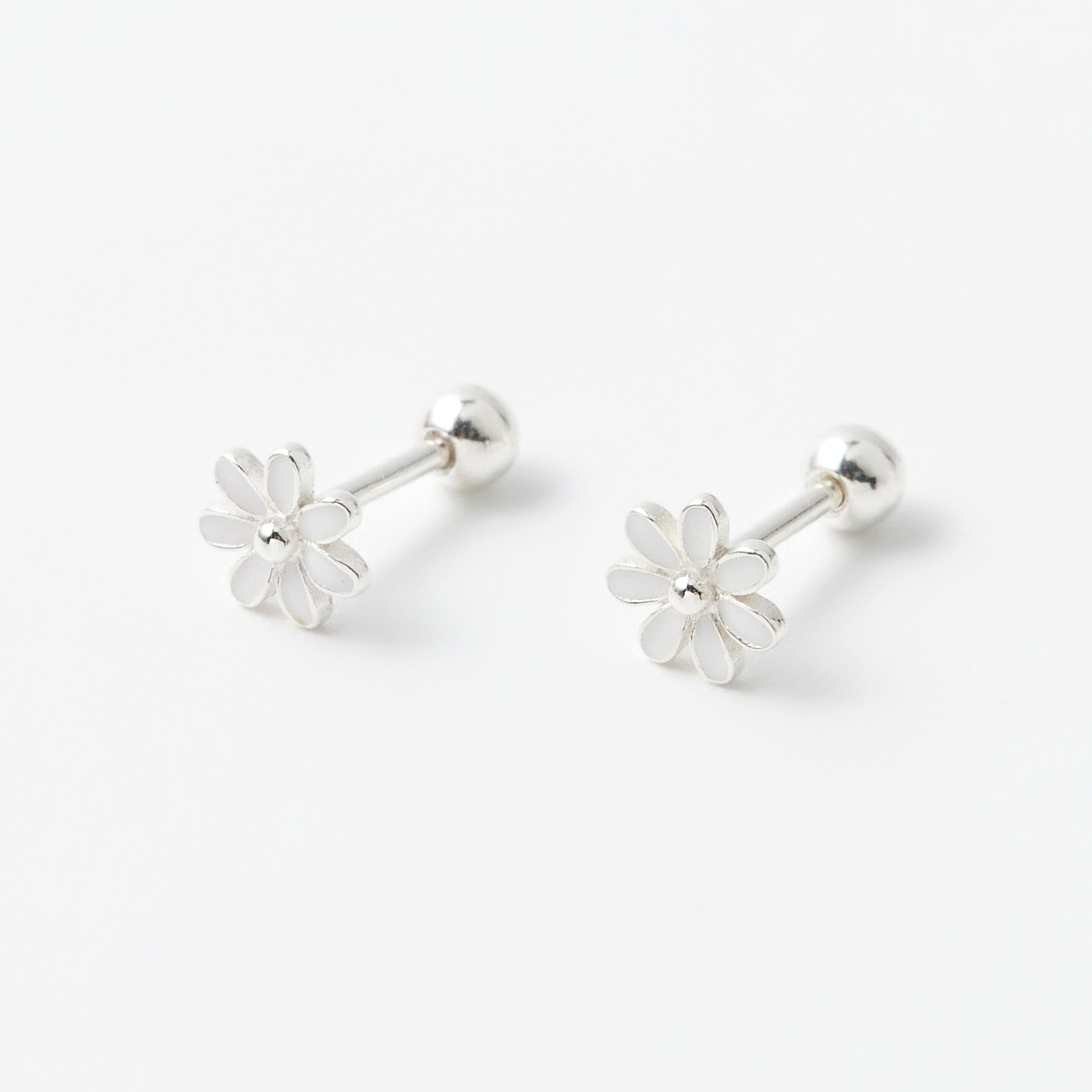 純銀,小花,耳環