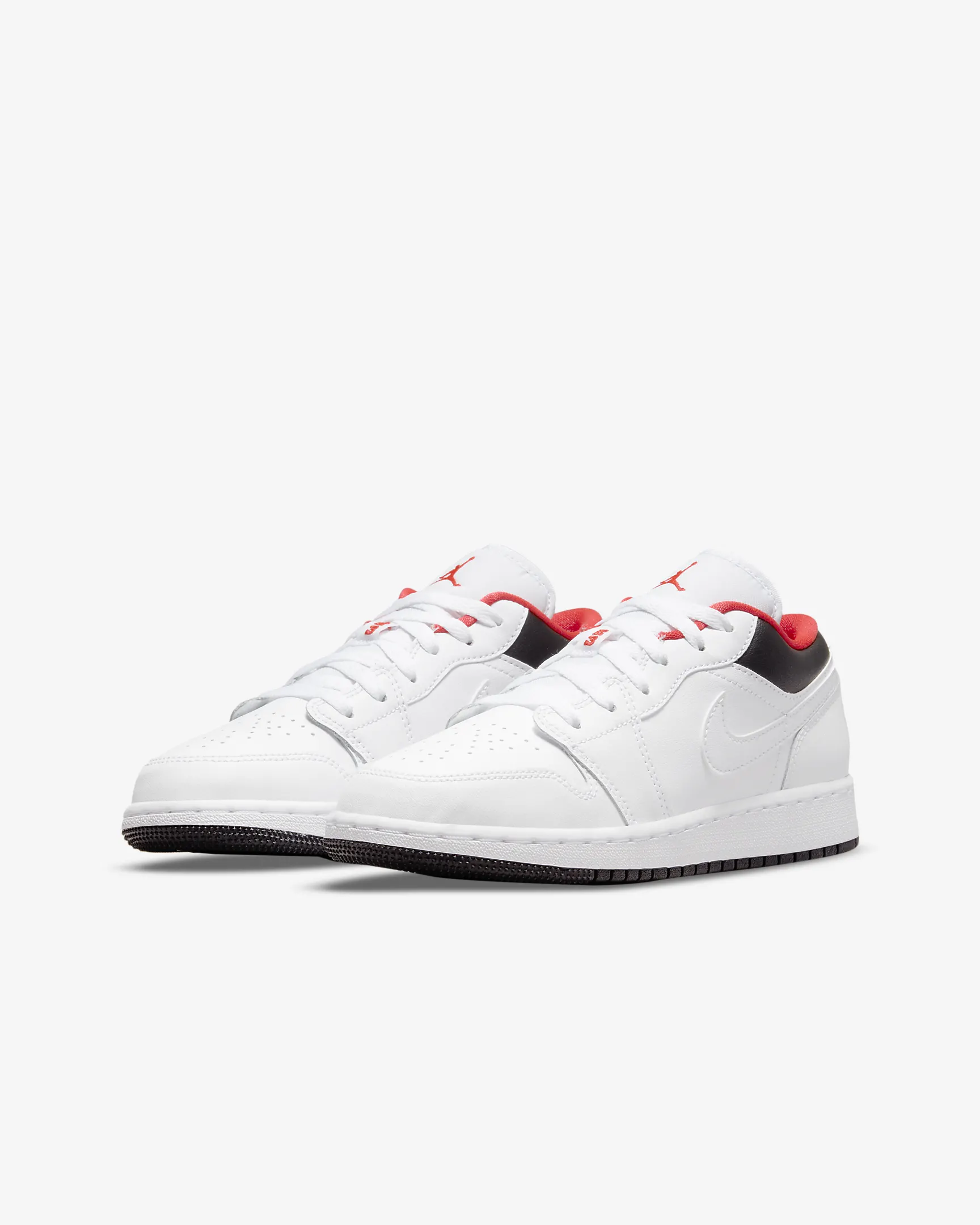 Air Jordan 1 Low (GS) '' White Black Red '' 小白鞋白黑紅女鞋