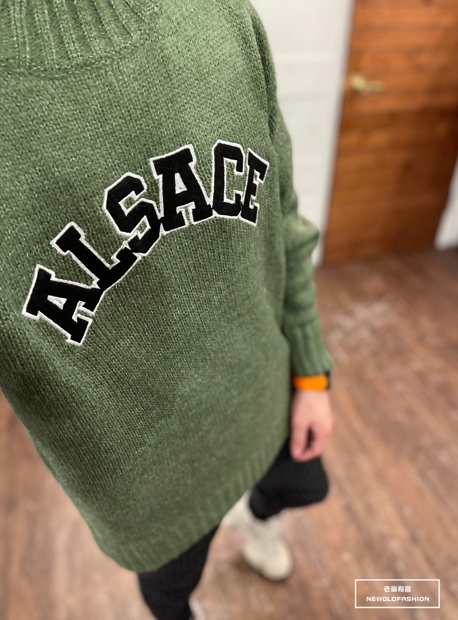 『新款上市』重磅ALSACE刺繡針織毛衣-綠