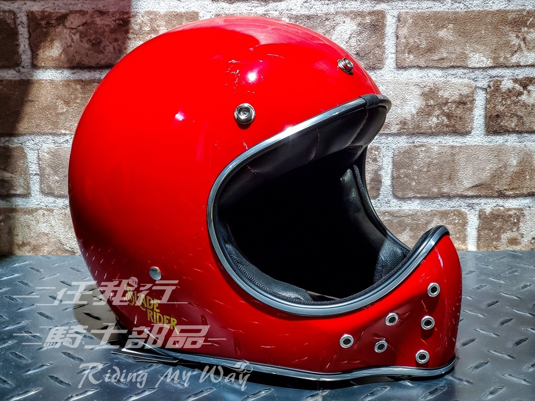 BLADE RIDER 豔紅 山車帽