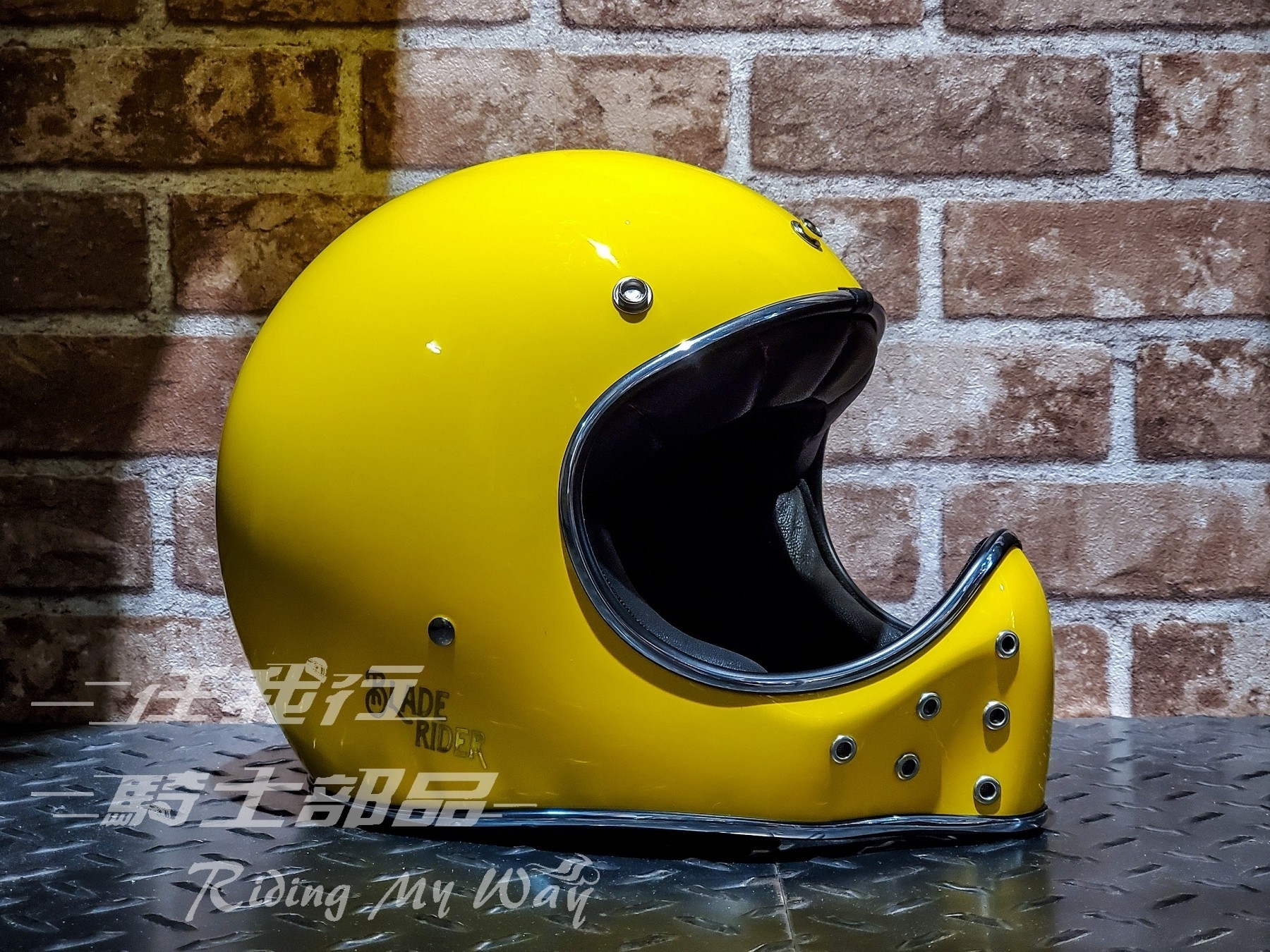 BLADE RIDER 亮黃 山車帽