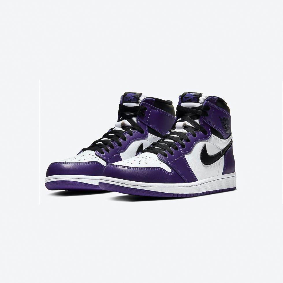 -(A20c)-AIR JORDAN 1 RETRO HIGH OG 白紫 "COURT PURPLE WHITE"-555088 500
