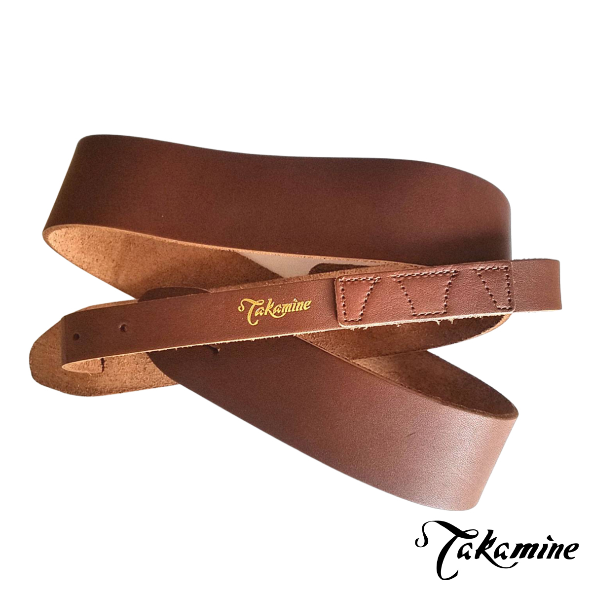 TAKAMINE TGS-5BR 電吉他/木吉他/Bass 真皮 背帶 (可放Pick)