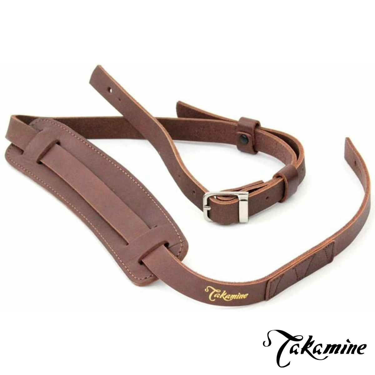 TAKAMINE TGS-7BR 電吉他/木吉他/Bass 真皮 背帶 (可放Pick)