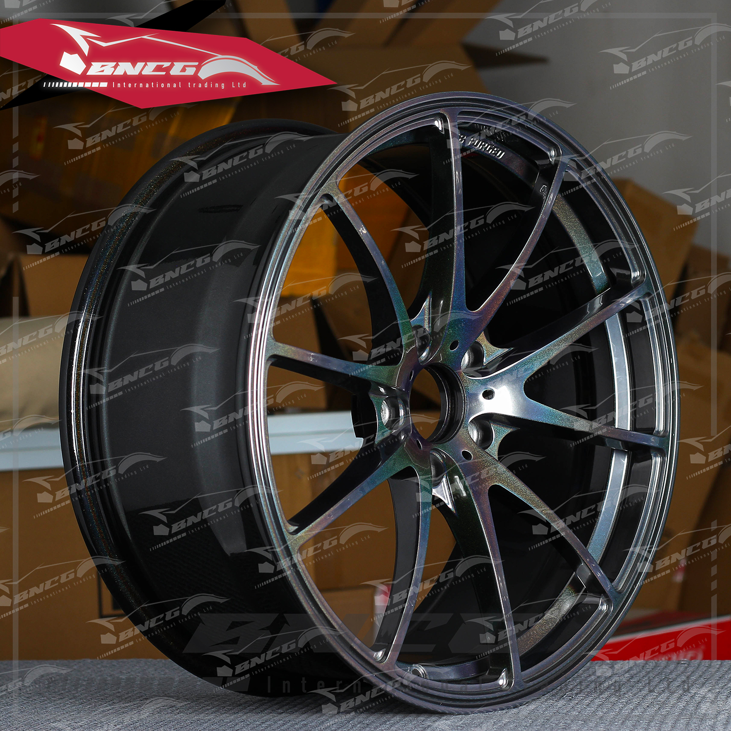 單片式 萬噸鍛造工藝輪圈 特殊星光面套色工藝 品牌訂製鋁圈 改裝 高強度 輕量化 客製化 輪框