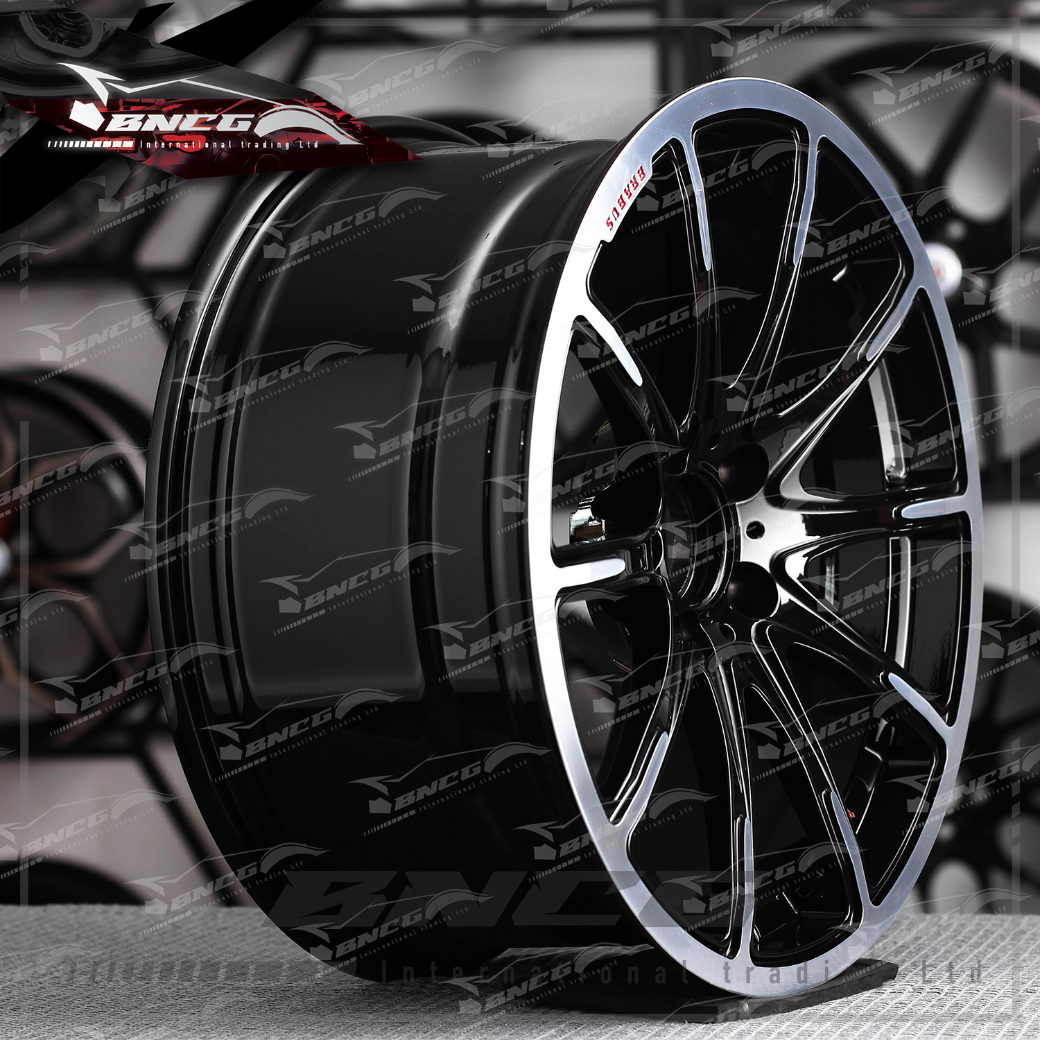 單片式 萬噸鍛造工藝輪圈 BRABUS 巴博斯 雙套色工藝 品牌訂製鋁圈 改裝 高強度 輕量化 客製化 輪框