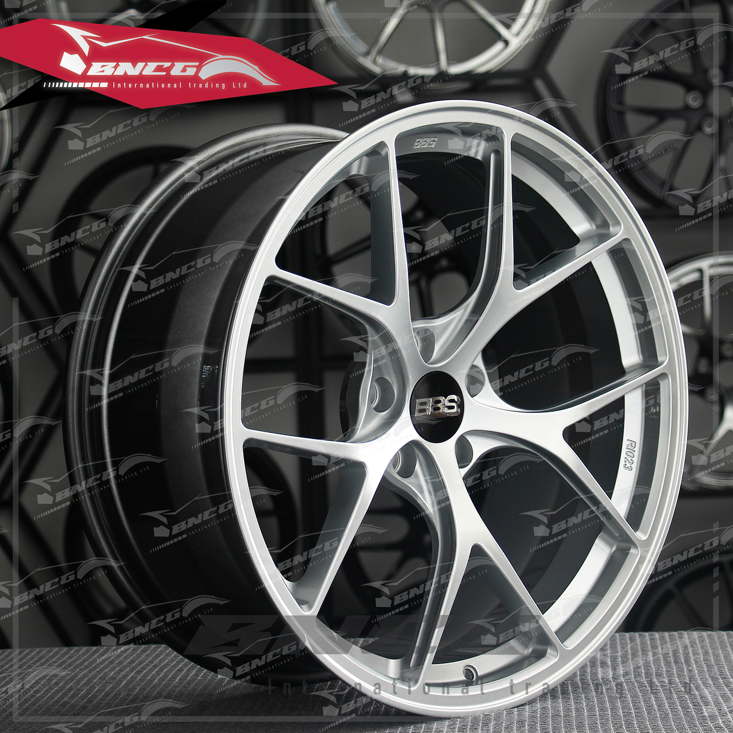 單片式 萬噸鍛造工藝輪圈 BBS RI023 亮銀套色工藝 品牌訂製鋁圈 改裝 高強度 輕量化 客製化 輪框