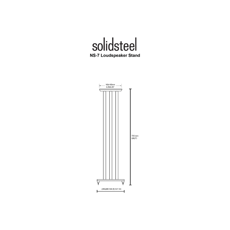 Solidsteel Hi-Fi Speaker Stand NS-7 / Pair (Gift: Solidsteel S Pad Insulator)