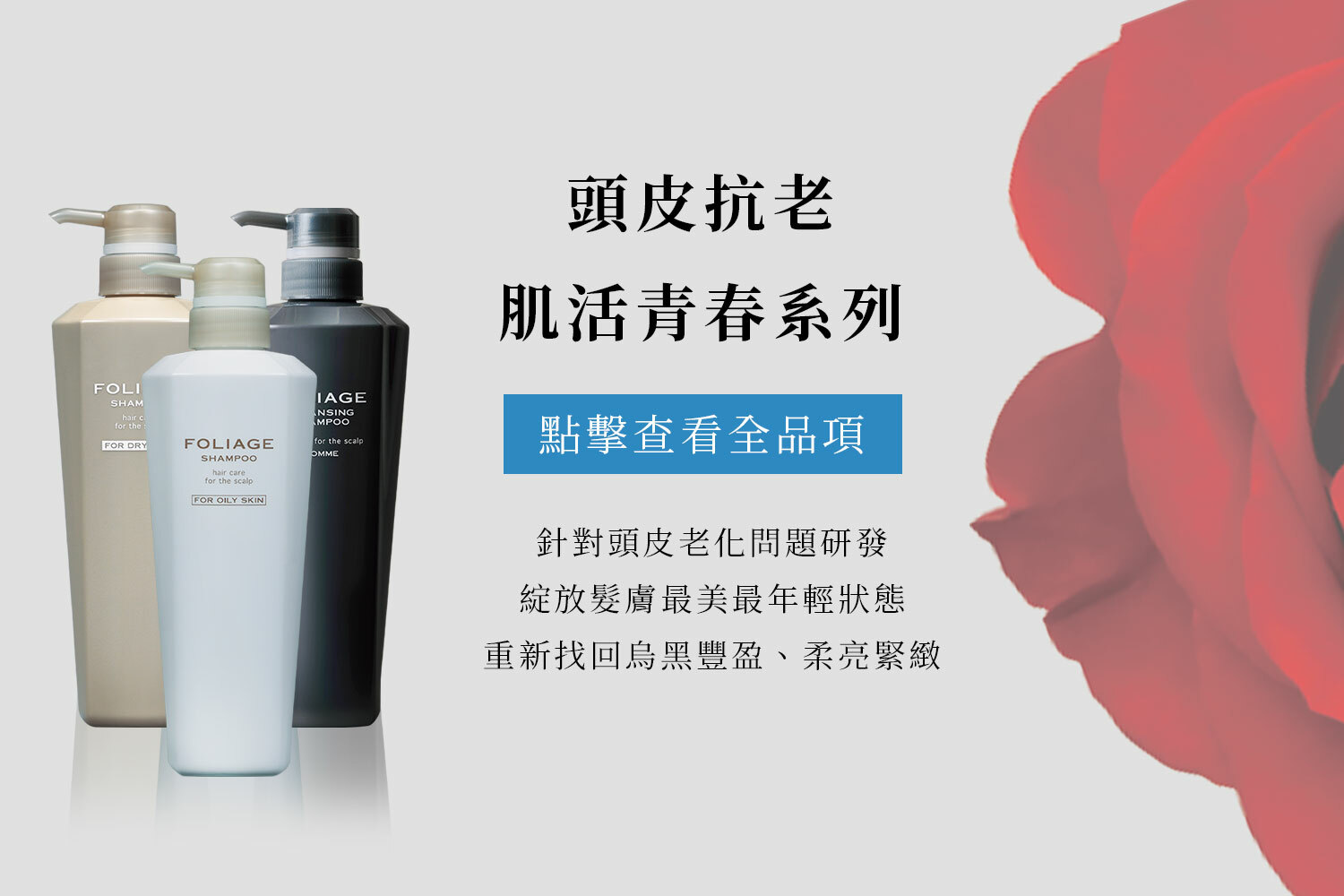 頭皮抗老洗髮護理 FOLIAGE肌活青春系列