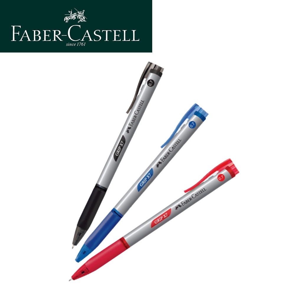 Faber Castell Grip X10 Retractable Ballpoint Pen 1.0mm Black