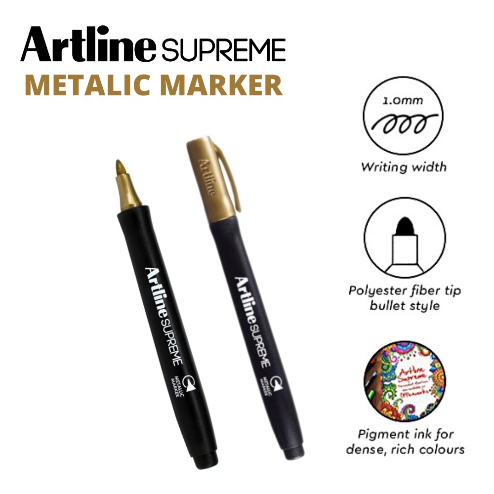 Artline supreme hotsell metallic marker