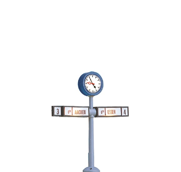Brawa 5290 HO規 Platform Clock with Train Direction Signs 月台時鐘 含火車路標