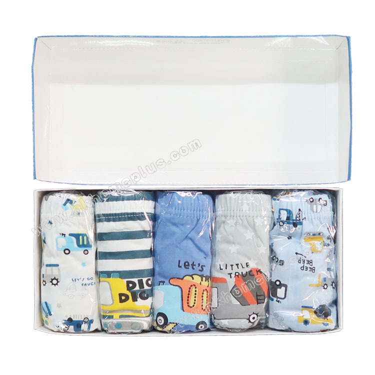 5條裝 MR KIDS HUIDUO: 男童車仔三角褲 (60-85碼)