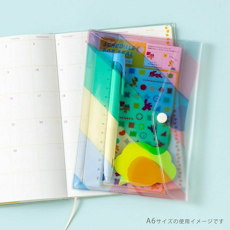 JUICE系列 手帳 文具 小物收納袋 (A6 / B5)｜AIUEO 日本