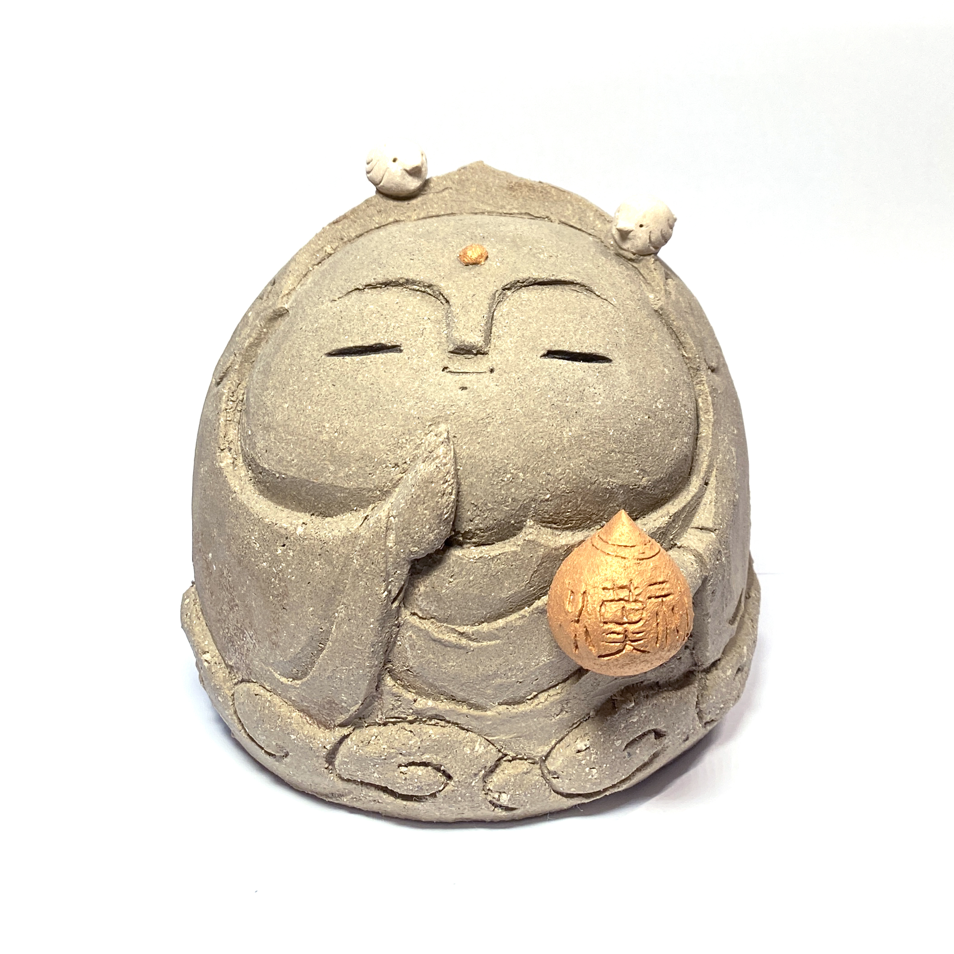 [預購] 雕刻家 – 「佐藤繪理子」風の呼 – 特大寶珠豆地藏 (可刻兩個中文字)