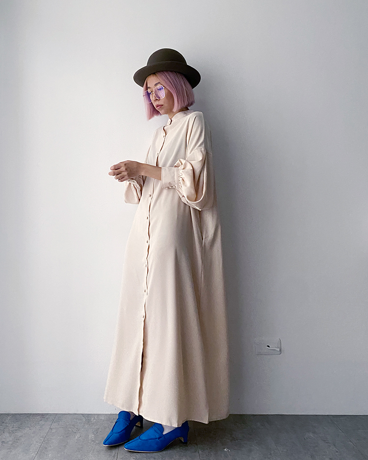 MFD-1952 澎袖排釦洋裝 ʙᴇɪɢᴇ