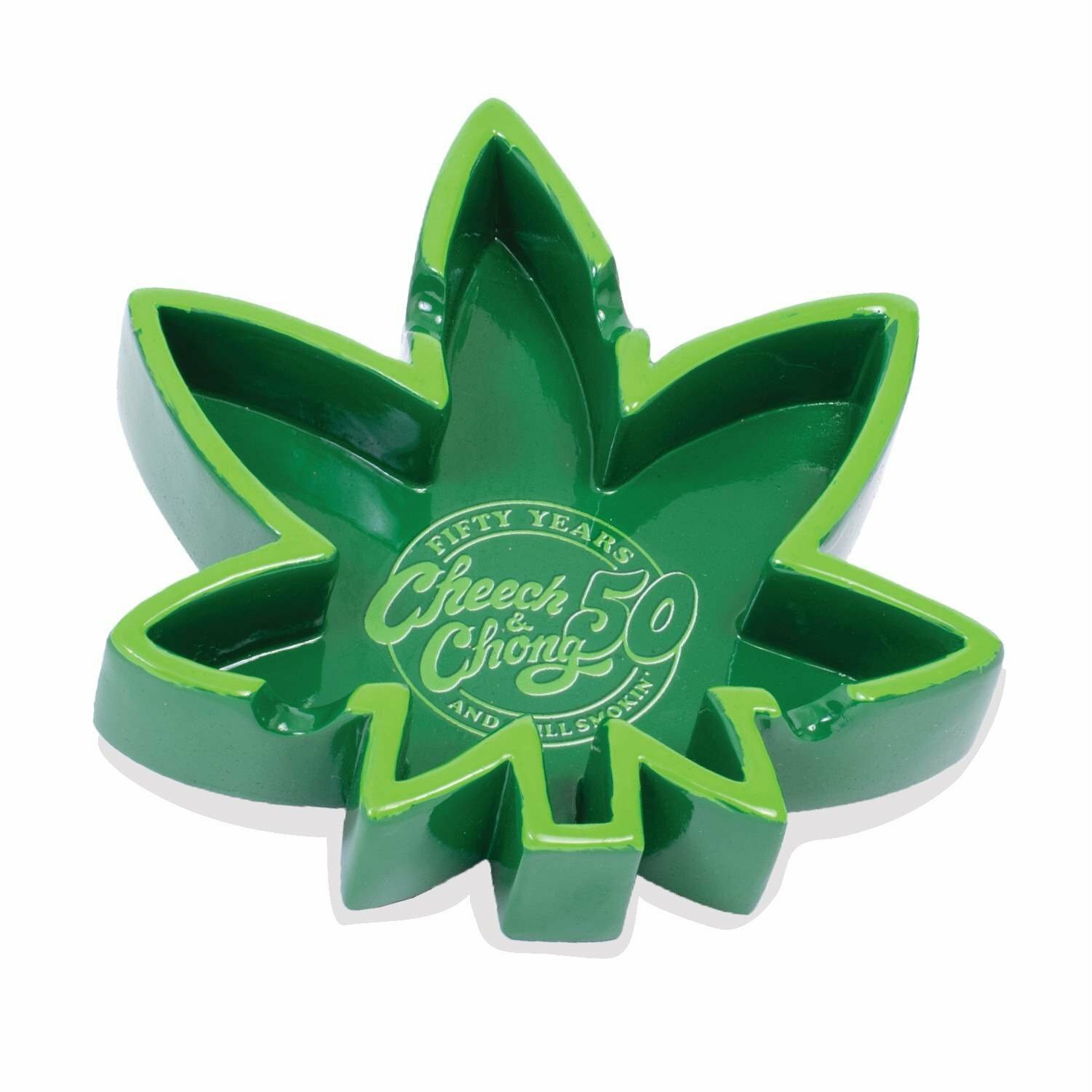 Cheech & Chong Classic Leaf Ashtray 5.25"