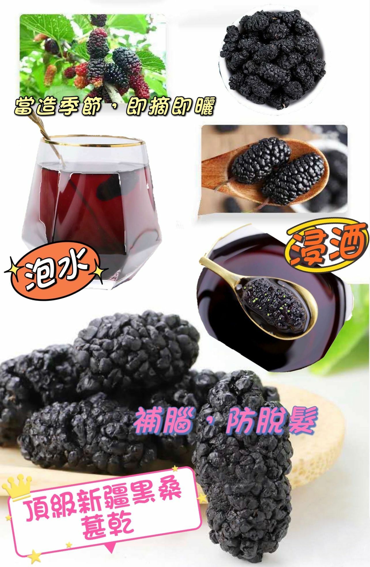 新疆頂級黑桑葚