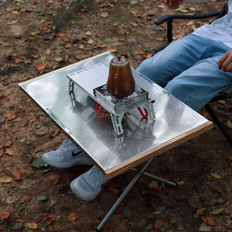 【Campingmoon柯曼】耐熱鋼板桌 T-370 T-380｜耐高溫 耐磨 D-F2-3