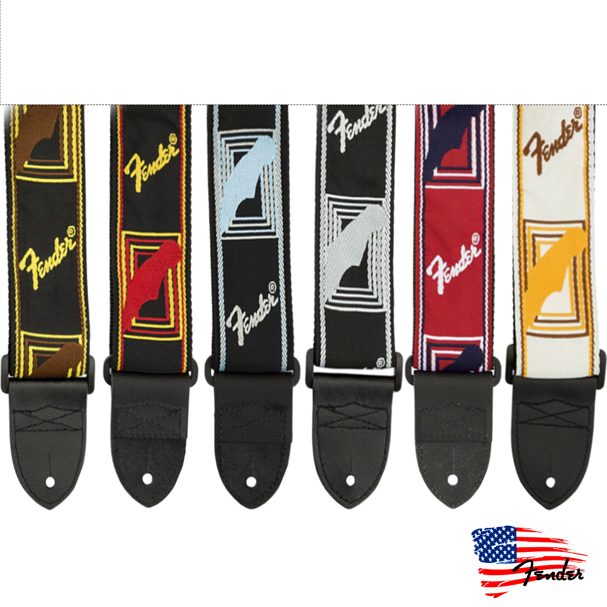 Fender Monogrammed 2 Straps 木吉他/電吉他/貝斯 經典款 背帶