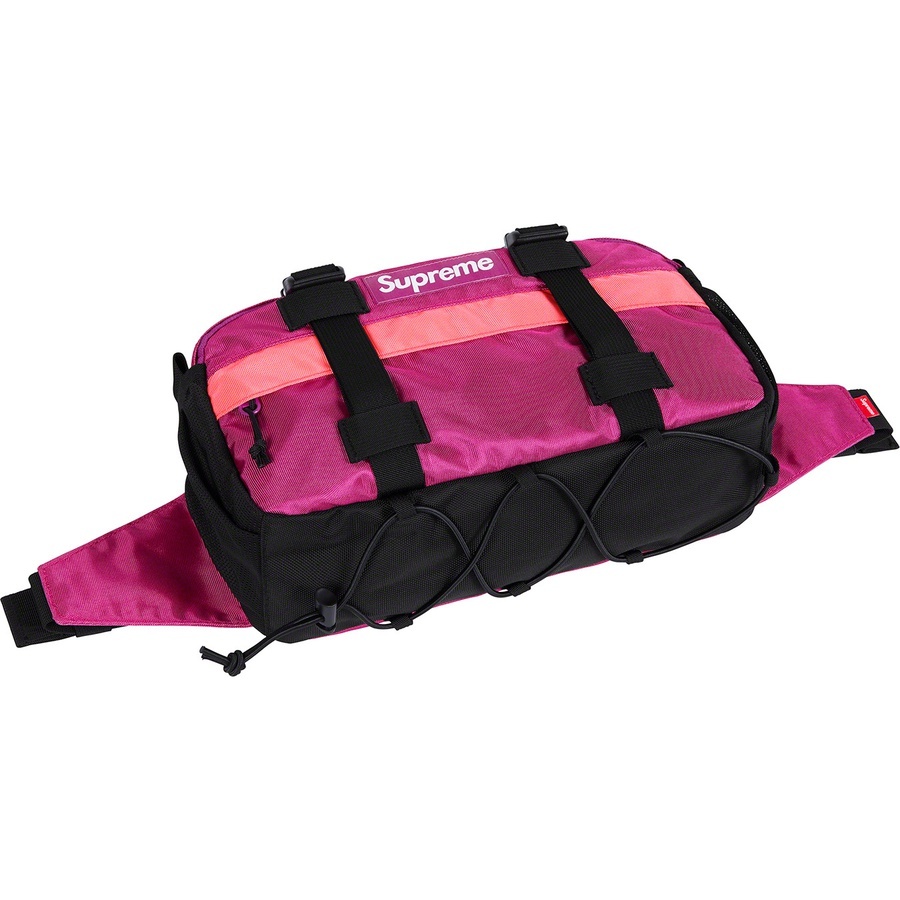 SUPREME WAIST BAG FW19 47TH 腰包- 落葉/黑/桃紅