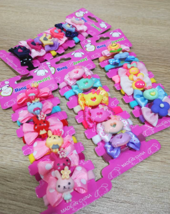 儿童卡通发圈（一套6个 款式随机）