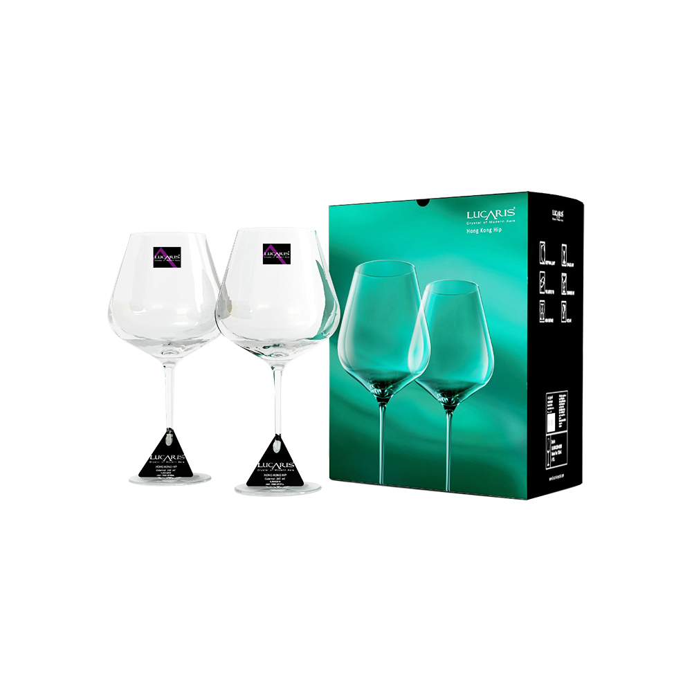 Lucaris Hong Kong Hip 系列 Burgundy 紅酒杯套裝（2件裝）